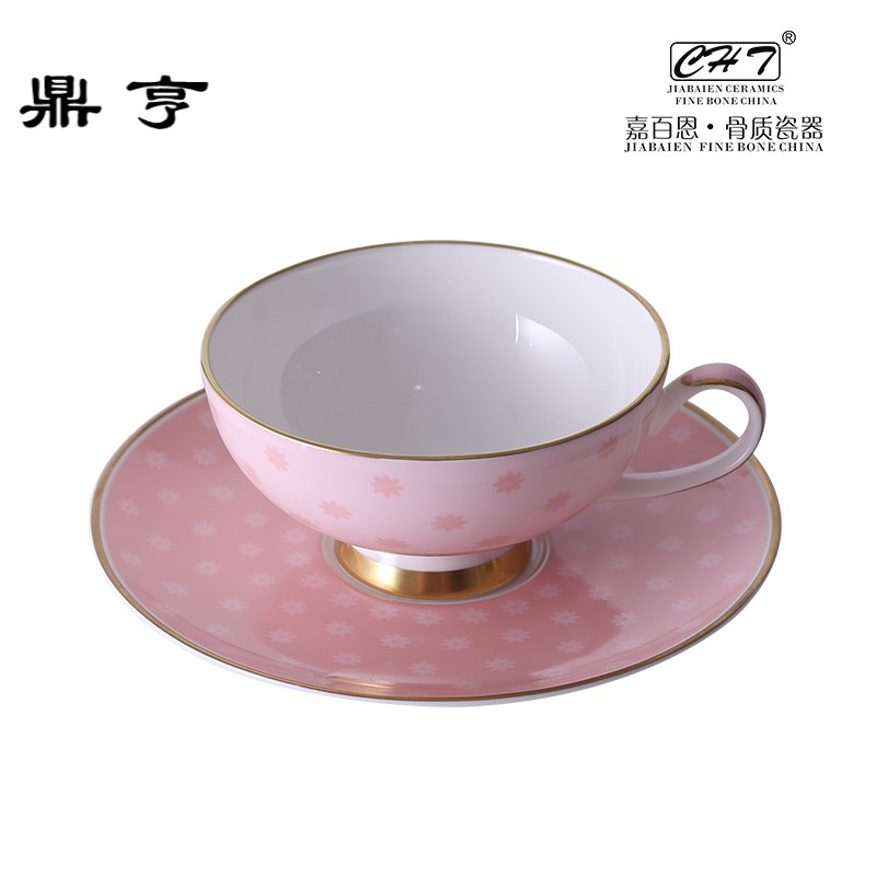 鼎亨 欧式骨瓷咖啡杯碟套装简约创意情侣杯英式下午茶茶具礼品