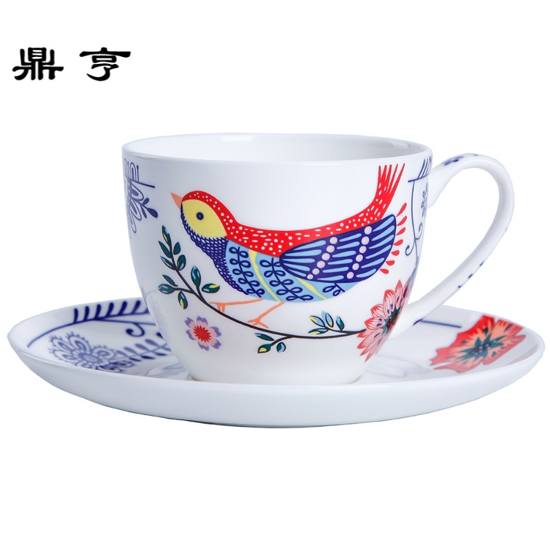 鼎亨英式下午茶具套装骨瓷欧式杯碟茶壶果盘双层红茶咖啡杯碟点心