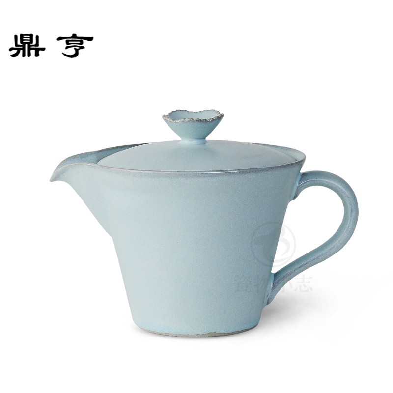 鼎亨日本进口陶瓷濑户烧手作花形花型茶壶茶杯茶具简约复古水杯子