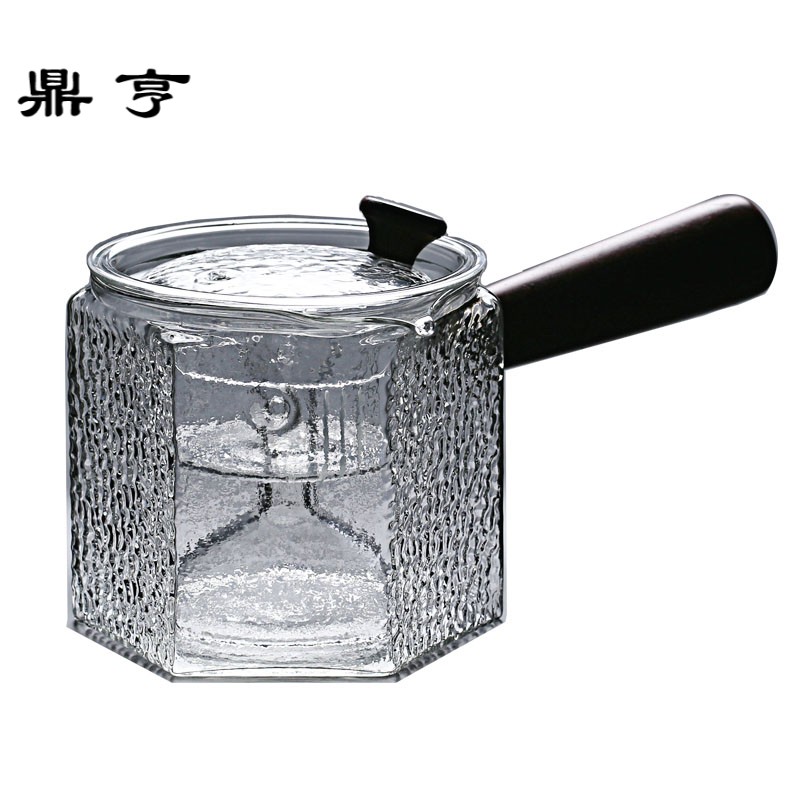 鼎亨耐热玻璃蒸茶器侧把壶加厚煮茶器自动过滤泡茶壶电陶炉用功夫