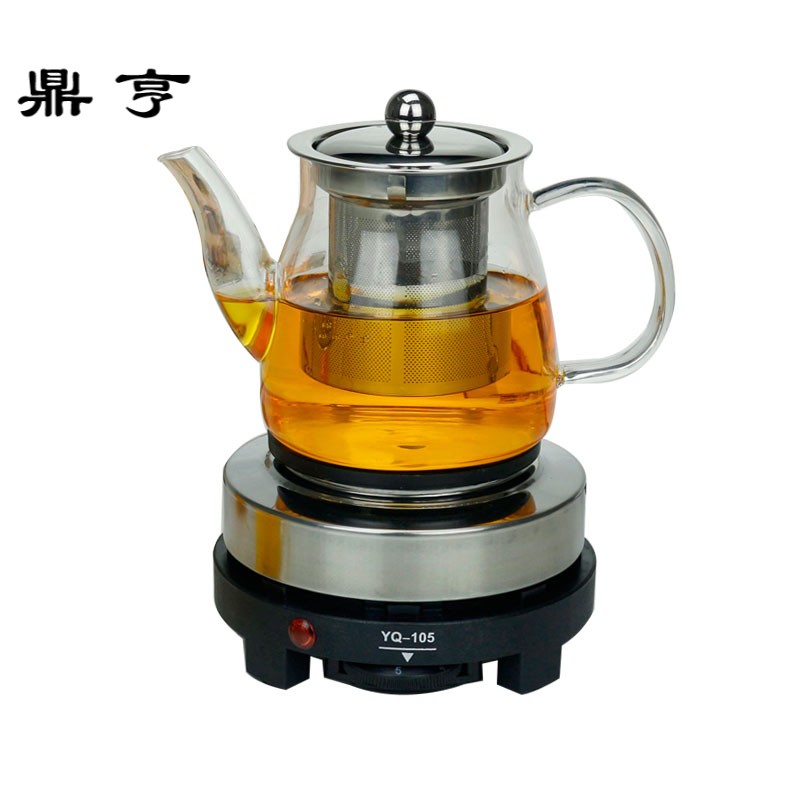 鼎亨耐热玻璃茶壶黑茶普洱煮茶器电热茶炉加热泡茶壶 熬茶壶 煮茶