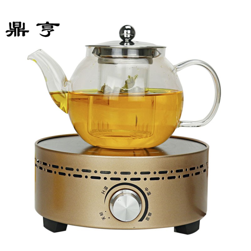 鼎亨耐高温玻璃茶壶加热保温泡茶壶黑茶煮茶器烧水电陶炉功夫茶具