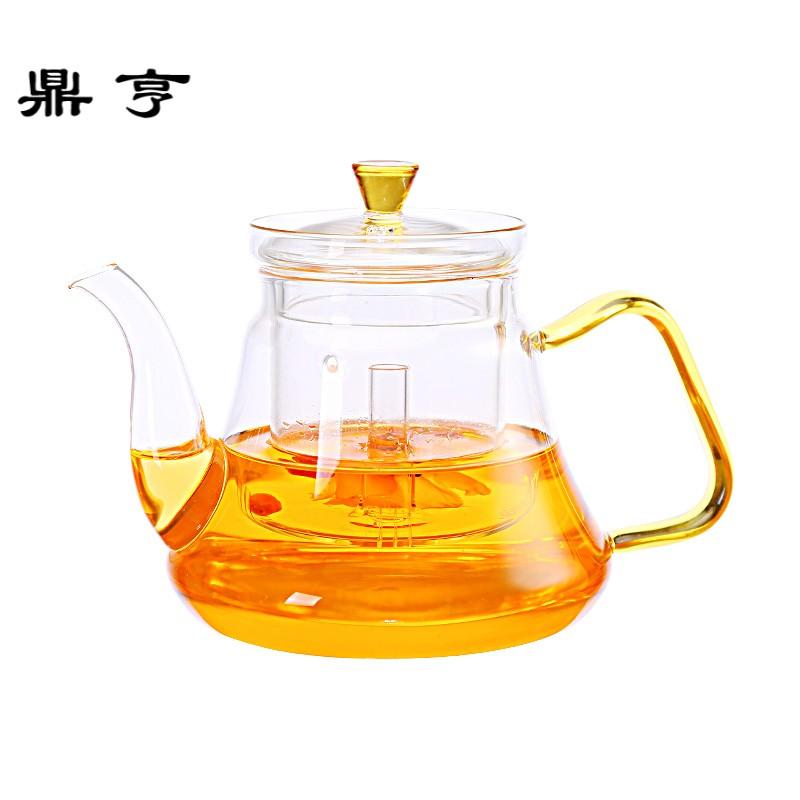 鼎亨耐热玻璃茶壶 茶水分离过滤养生茶壶可加热泡茶壶果茶壶