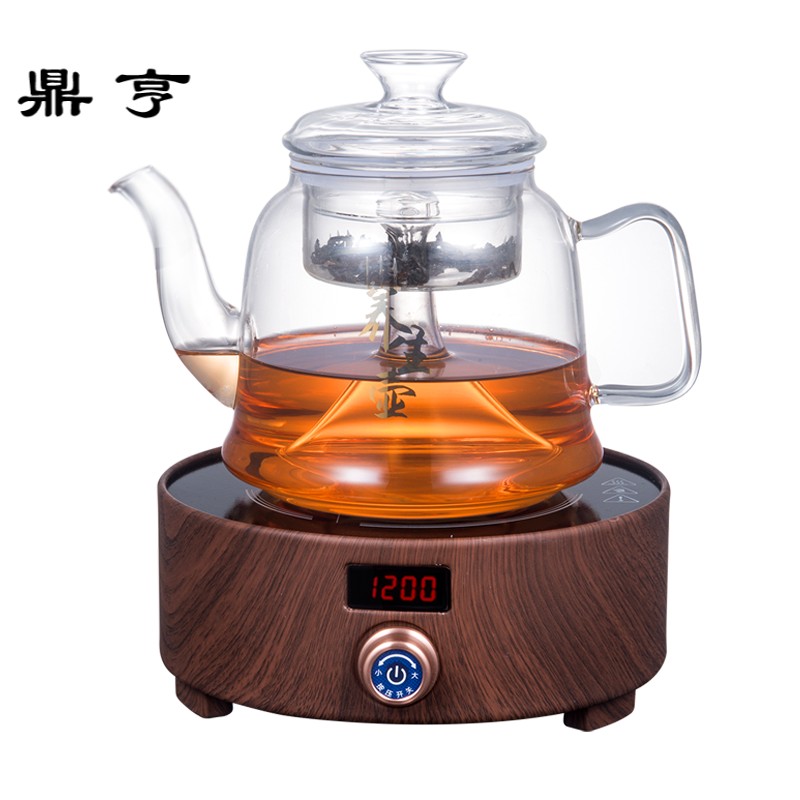 鼎亨耐高温玻璃蒸茶壶电陶炉家用蒸汽黑茶煮茶器耐热普洱红茶茶具