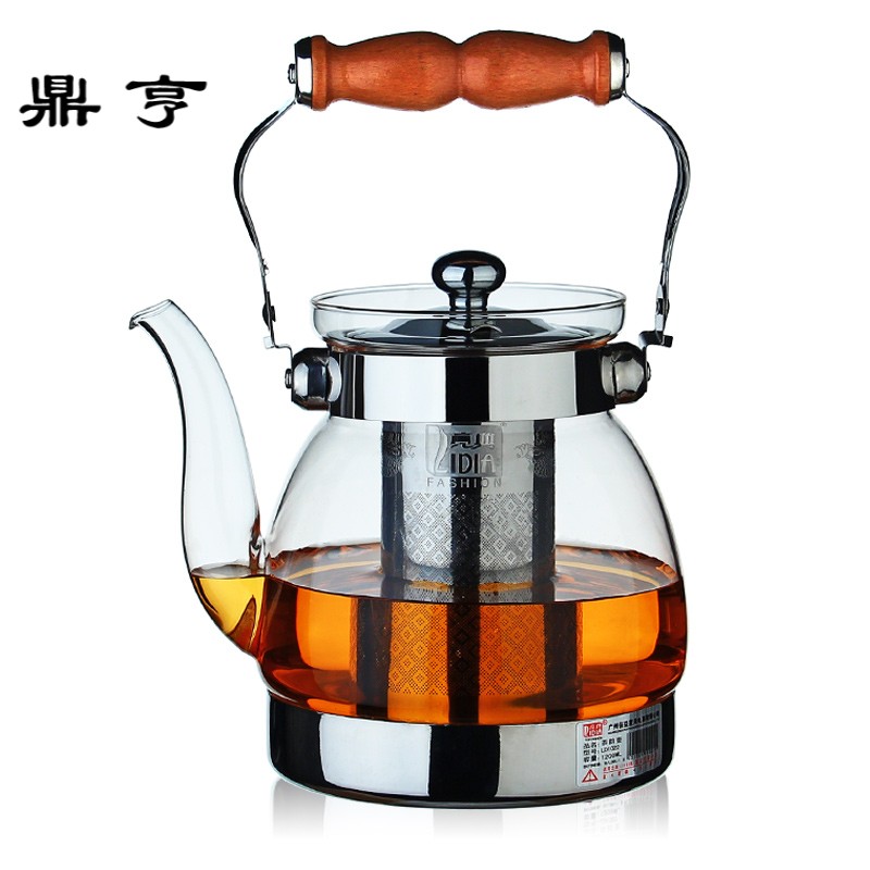 鼎亨电陶炉煮茶壶套装耐热玻璃茶壶大容量烧水壶提梁把手电磁炉泡