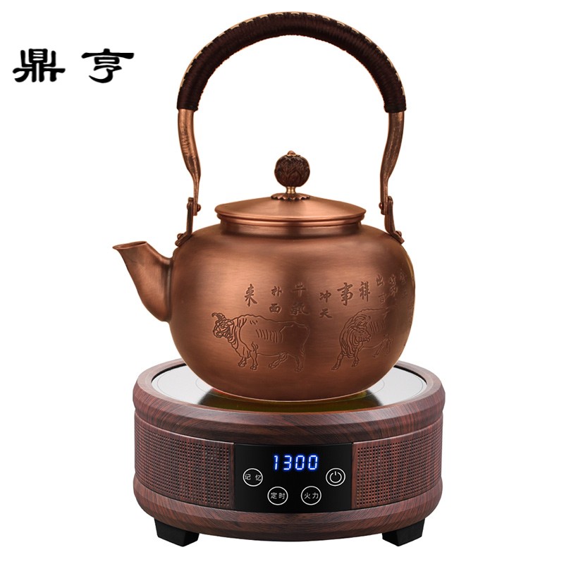 鼎亨铜壶烧水壶纯紫铜手工加厚养生功夫茶壶沏茶壶茶具铜器电陶炉