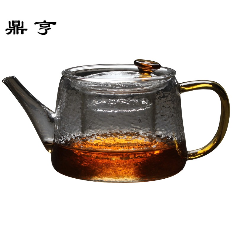 鼎亨耐热玻璃茶壶花壶泡茶器带过滤功夫茶具配件可加热滤茶器