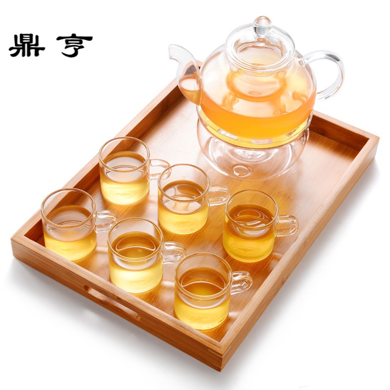鼎亨水果茶壶玻璃家用加厚耐高温小号 花茶壶玻璃茶具养生壶