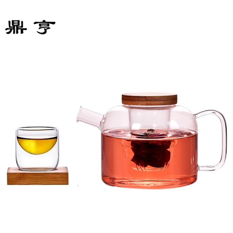 鼎亨自然格│高硼硅玻璃 花茶壶 绿茶壶 加热煮茶玻璃茶具套装