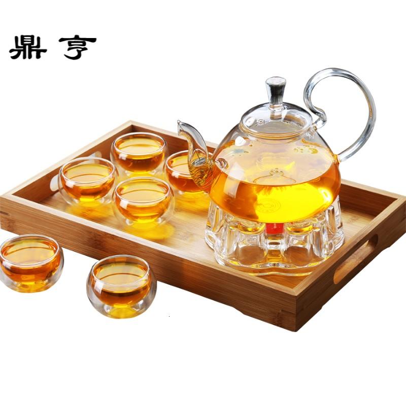 鼎亨加厚耐热高温玻璃茶壶整套功夫过滤茶具套装泡水果红花茶壶