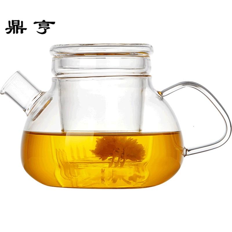 鼎亨香港 加厚玻璃壶过滤耐高温泡花茶壶茶具电陶炉煮茶器透明
