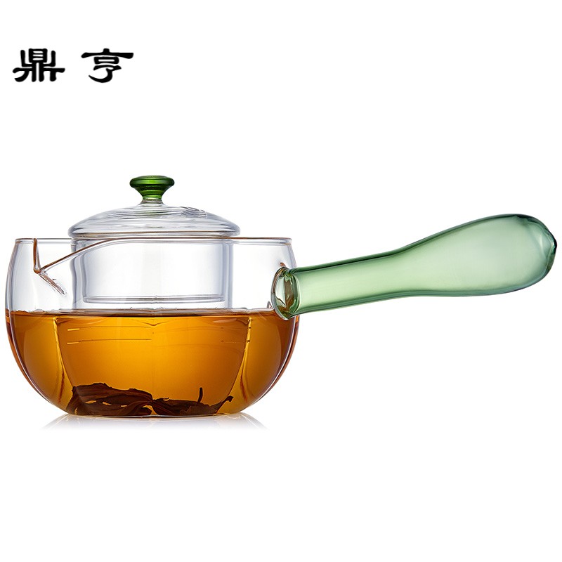 鼎亨侧把玻璃茶壶耐热过滤黑茶煮茶壶功夫茶具家用烧水壶泡茶器