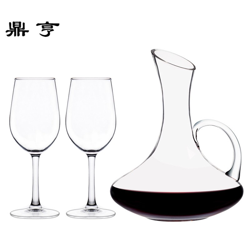 鼎亨红酒杯套装家用醒酒器欧式大号玻璃6只装波尔多葡萄酒高脚杯