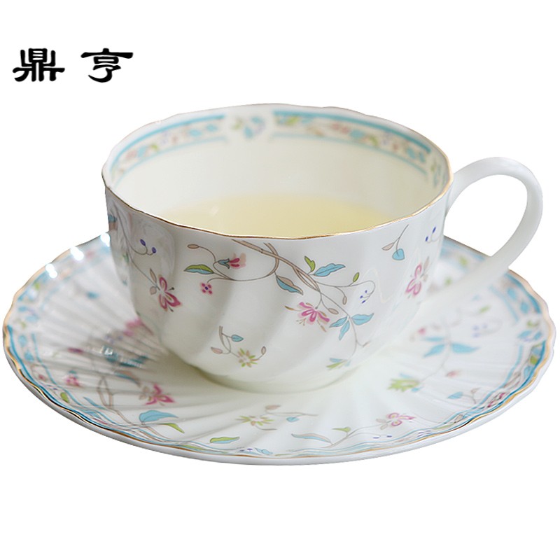 鼎亨 欧式骨瓷咖啡杯碟套装 陶瓷花茶杯下午茶杯子红茶杯