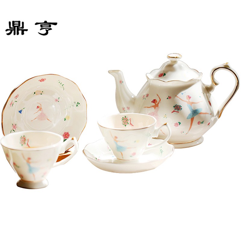 鼎亨英式骨瓷红茶杯 陶瓷花茶茶具茶壶套装咖啡具杯碟套装