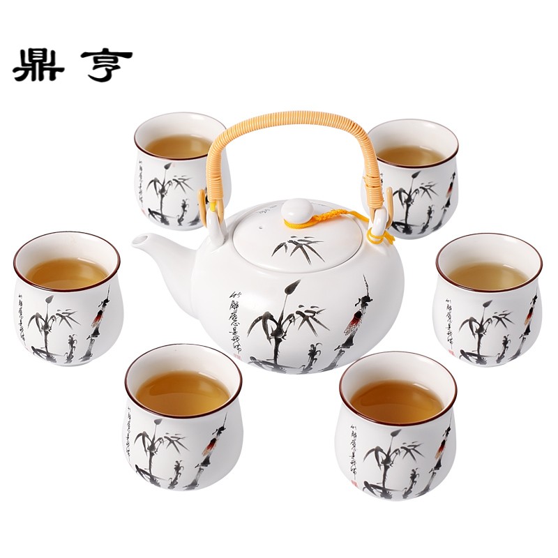 鼎亨景德镇陶瓷功夫茶具套装家用现代简约中式茶壶茶杯整套特价礼
