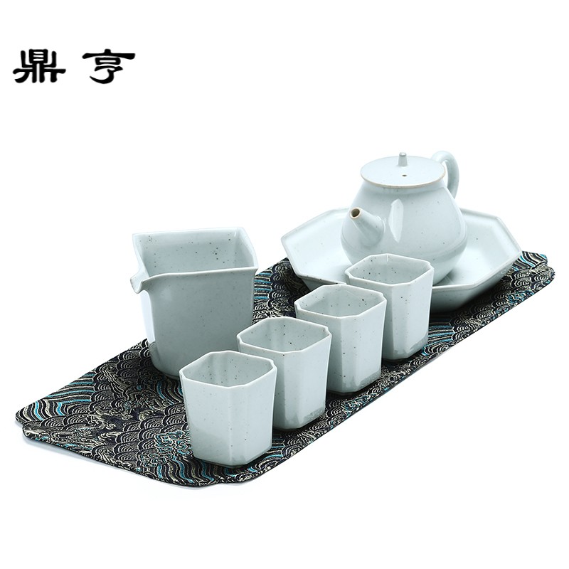 鼎亨茶具套装功夫茶具整套简约日式景德镇陶瓷茶壶家用茶杯壶承干