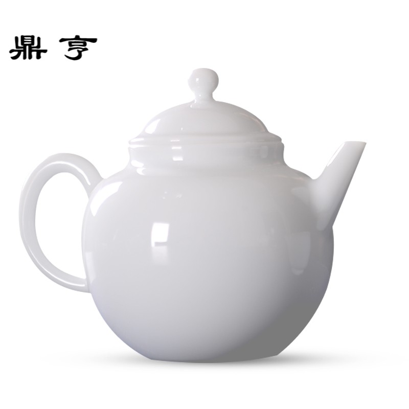 鼎亨一禅茶事 景德镇甜白釉泡茶壶白瓷手工泡茶陶瓷茶壶精致过滤