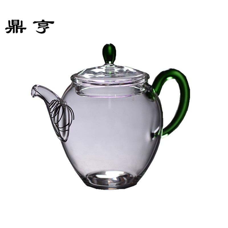 鼎亨职人手作原装进口耐热玻璃日式茶壶盖碗茶具泡茶壶手抓壶