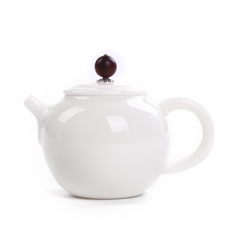 鼎亨手工德化白瓷茶壶陶瓷功夫茶道泡茶器羊脂玉瓷茶具单壶家用