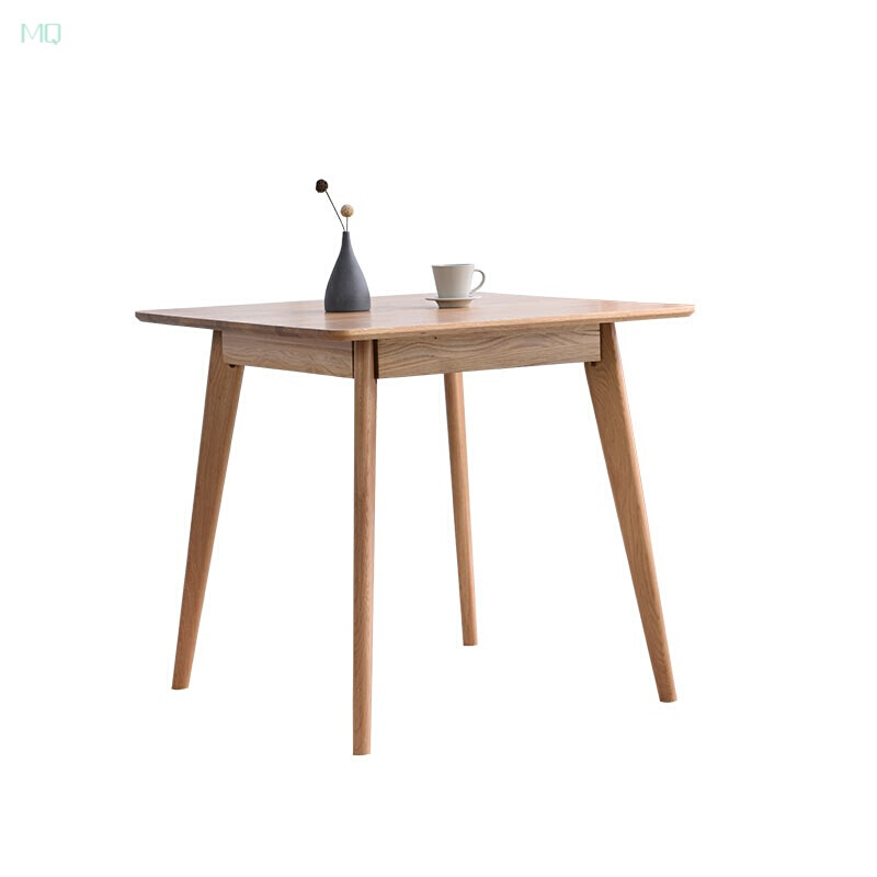 北欧伸缩餐桌全实木可折叠小户型创意日式简约胡桃色餐桌椅组合