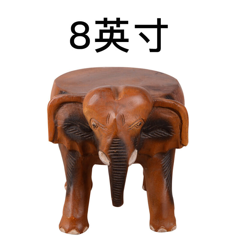 泰国穿鞋凳创意原木矮凳实木小凳子大象换鞋凳小圆凳木墩子
