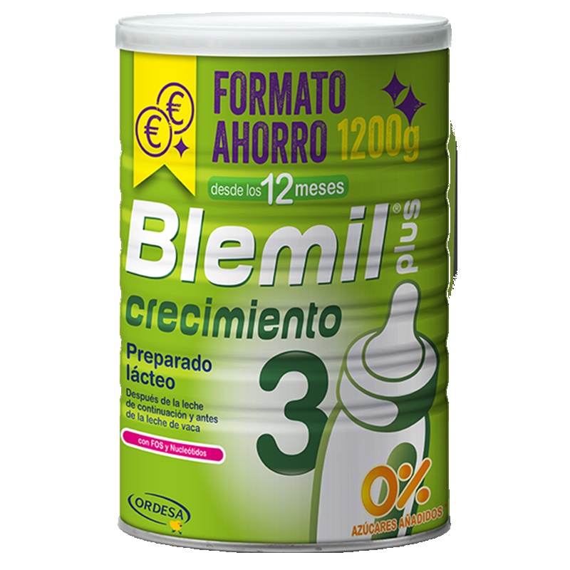 西班牙品牌官方授权原装进口奶粉Blemil plus crecimiento3段幼儿配方 量贩装 适宜1-3岁 丹麦奶源