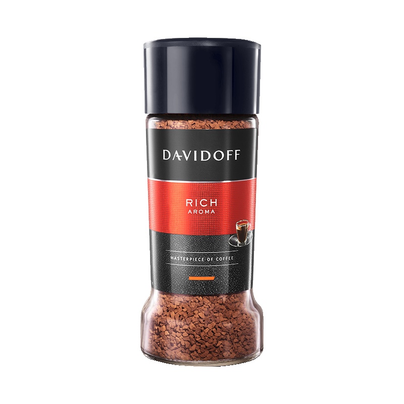 Davidoff/大卫杜夫德国进口Rich香浓型速溶黑咖啡粉无蔗糖添加纯咖啡100g瓶装