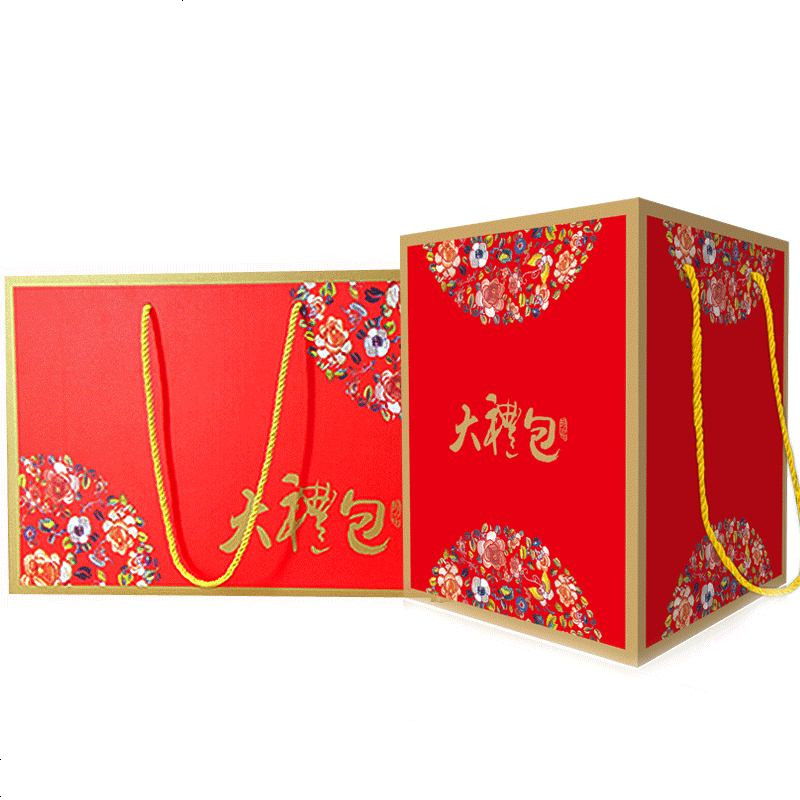 高档年货大礼包礼品盒包装盒坚果熟食海鲜干货手提箱盒现货可定制