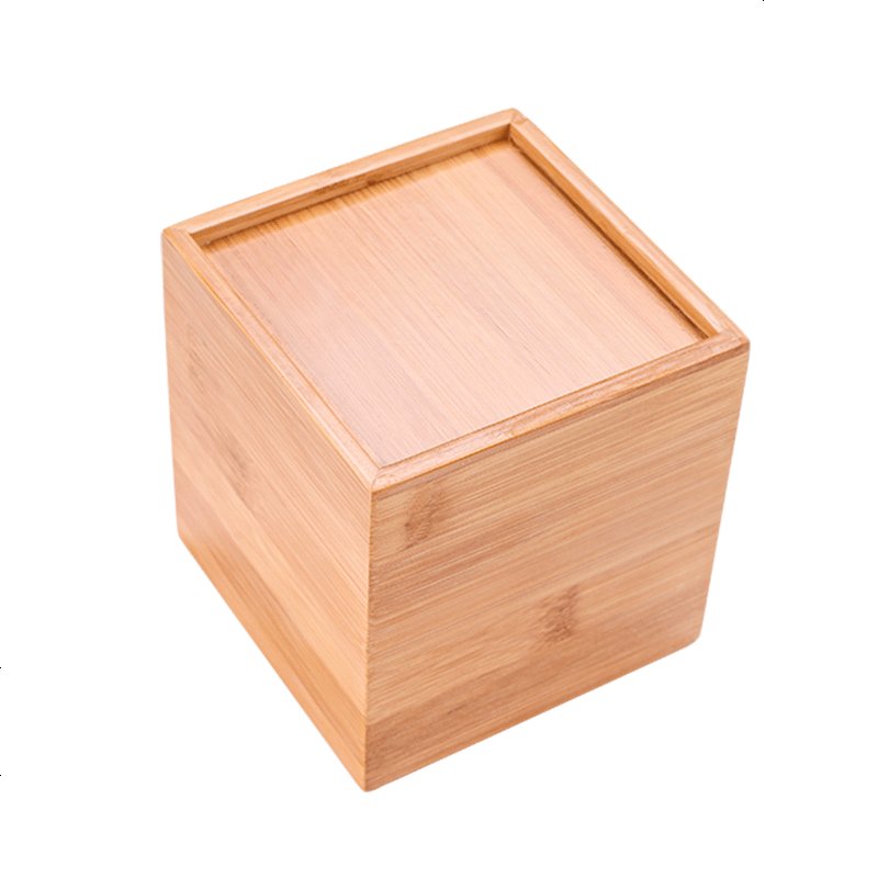 小竹盒茶具建盏收纳盒正方形复古实木礼品盒子单杯茶杯文玩包装盒
