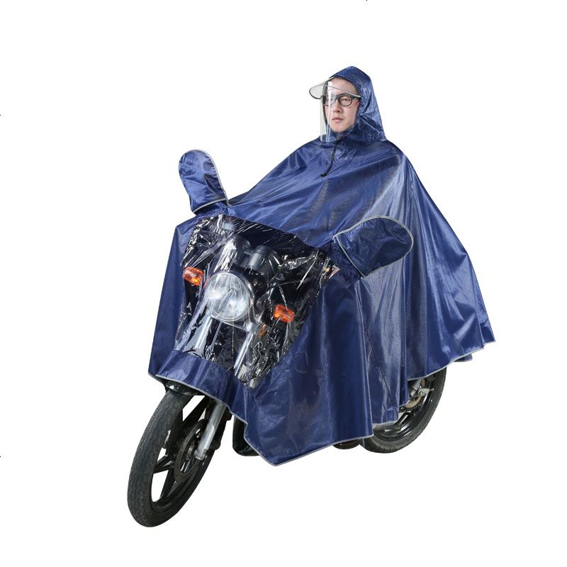 超大骑行大型燃油摩托三轮车加大加厚雨衣单双人电动雨披水衣遮脚