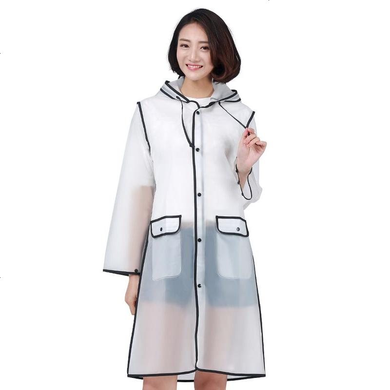 单人旅游长款连体便携透明雨衣女成人韩国时尚徒步男潮款防水雨披
