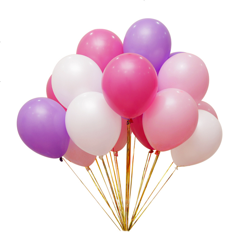 防爆加厚彩色圆形100个装 结婚婚礼装饰气球批發儿童生日布置用品