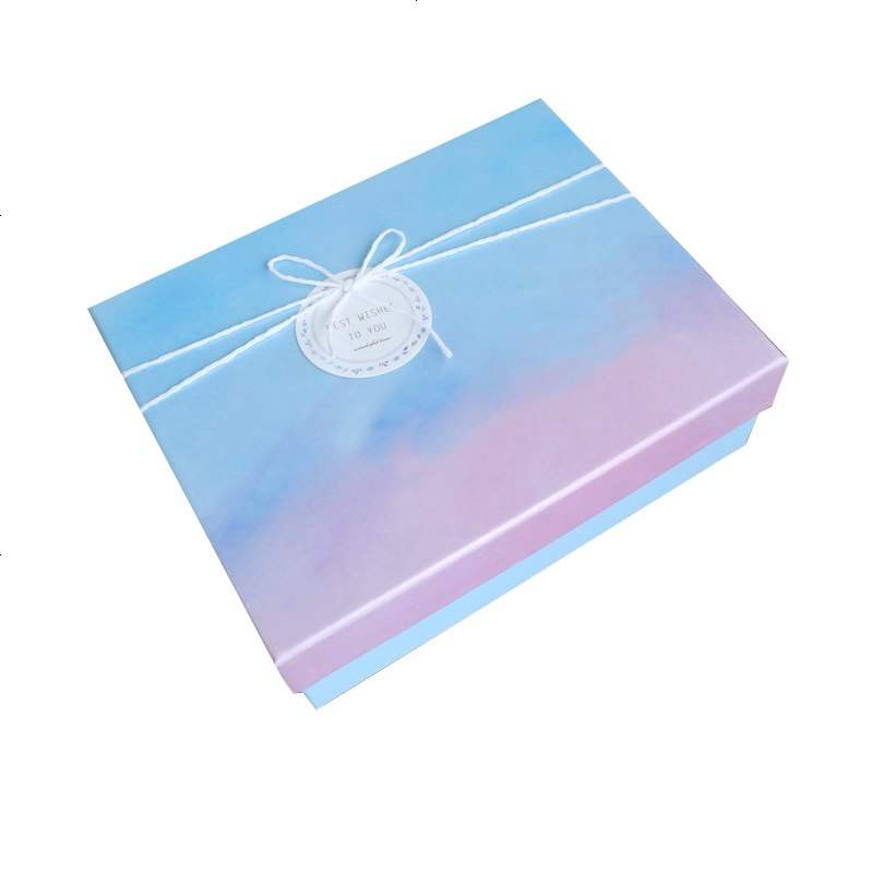 圣诞节渐变礼盒唯美长方形礼品盒丝巾钱包化妆品包装盒精美礼物盒