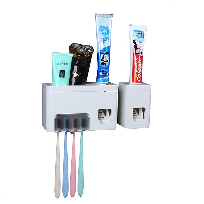 挤牙膏器挤压器神器牙膏架套装吸壁式成人全自动挤牙膏牙刷置物架