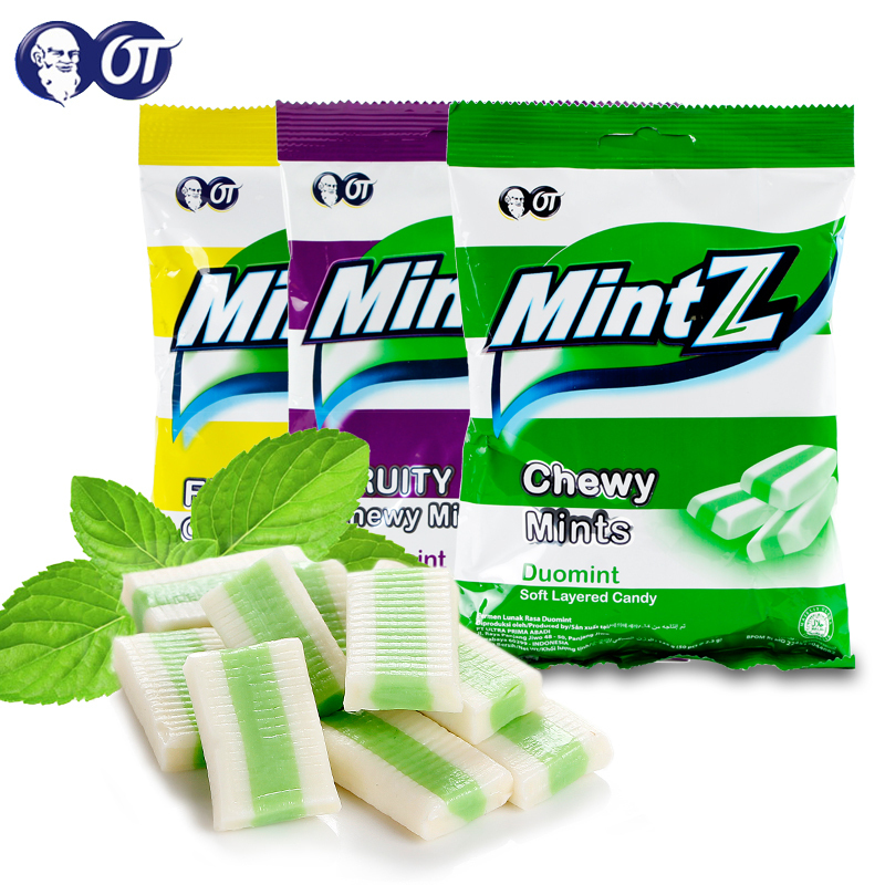 印尼进口MintZ明茨 柠檬薄荷味软糖115g*3袋
