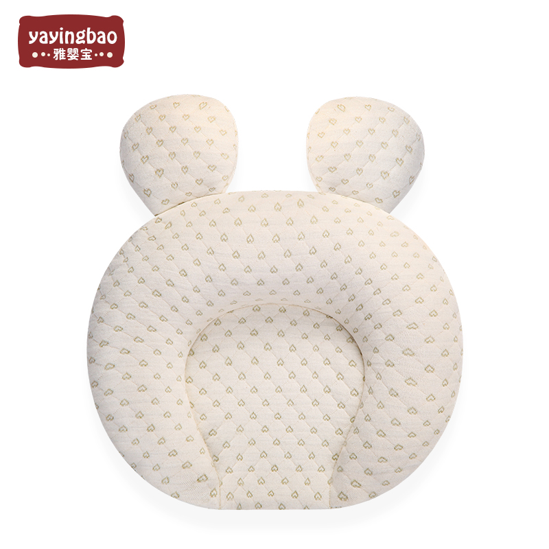 雅婴宝(yayingbao)0-1岁宝宝防偏头纯棉定型枕纠正偏头乳胶枕婴儿床上用品