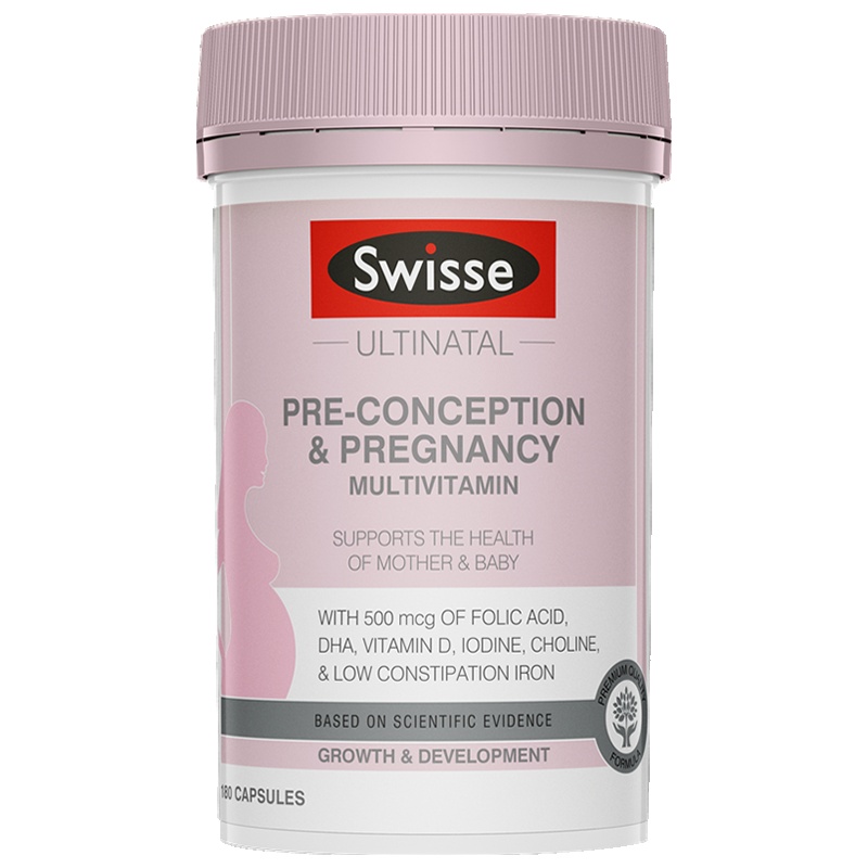 Swisse孕前孕中哺乳期复合维生素胶囊180粒/瓶装 澳洲原装进口 含有DHA