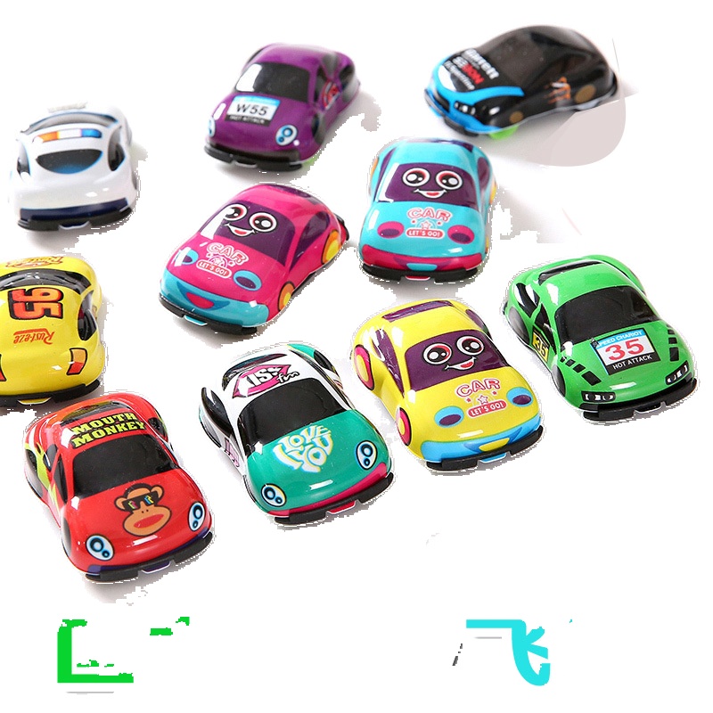 【10个装】儿童玩具车男孩创意新奇回力小汽车宝宝益智仿真飞机模型小玩具