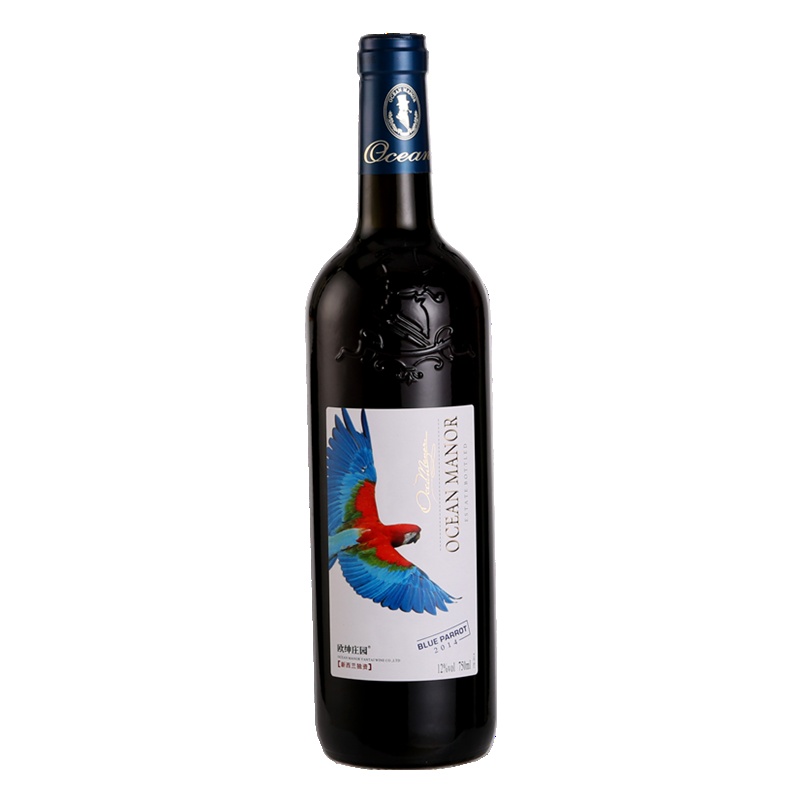 欧绅庄园新西兰风格红酒蓝鹦鹉山谷干红葡萄酒 浮雕重型瓶750ml 瓶装
