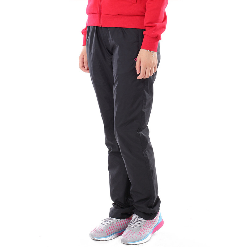 赛琪(SAIQI)运动裤女士长裤2018速干双层防风保暖锦纶直筒跑步健身梭织运动长裤
