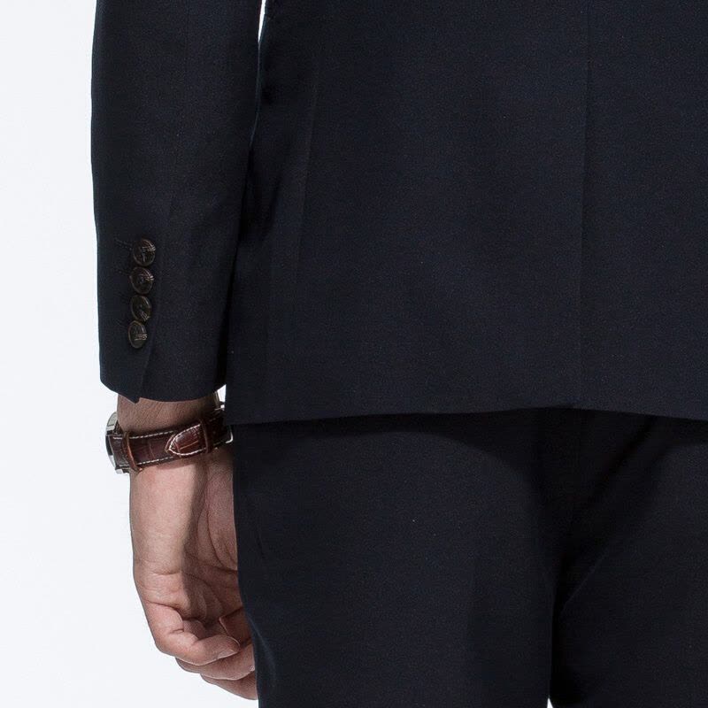 才子男装（TRIES）西服套装男士修身一粒单排扣绅士西服套装图片