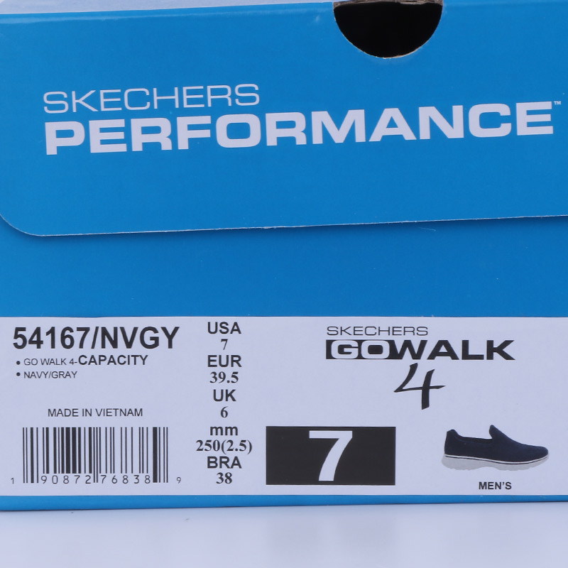 Skechers斯凯奇GO WALK 4男士一脚套 男鞋休闲鞋健步鞋 54167/NVGY