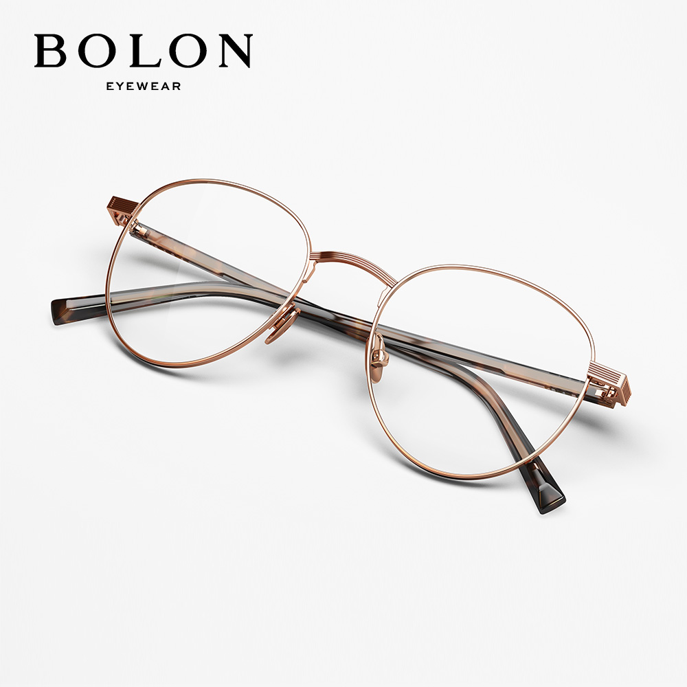 暴龙Bolon男士女士轻金属圆形全框近视眼镜光学镜框架BJ7013