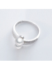 梦·梵雅日韩版淡水珍珠戒指925纯银正圆无瑕活口带证书