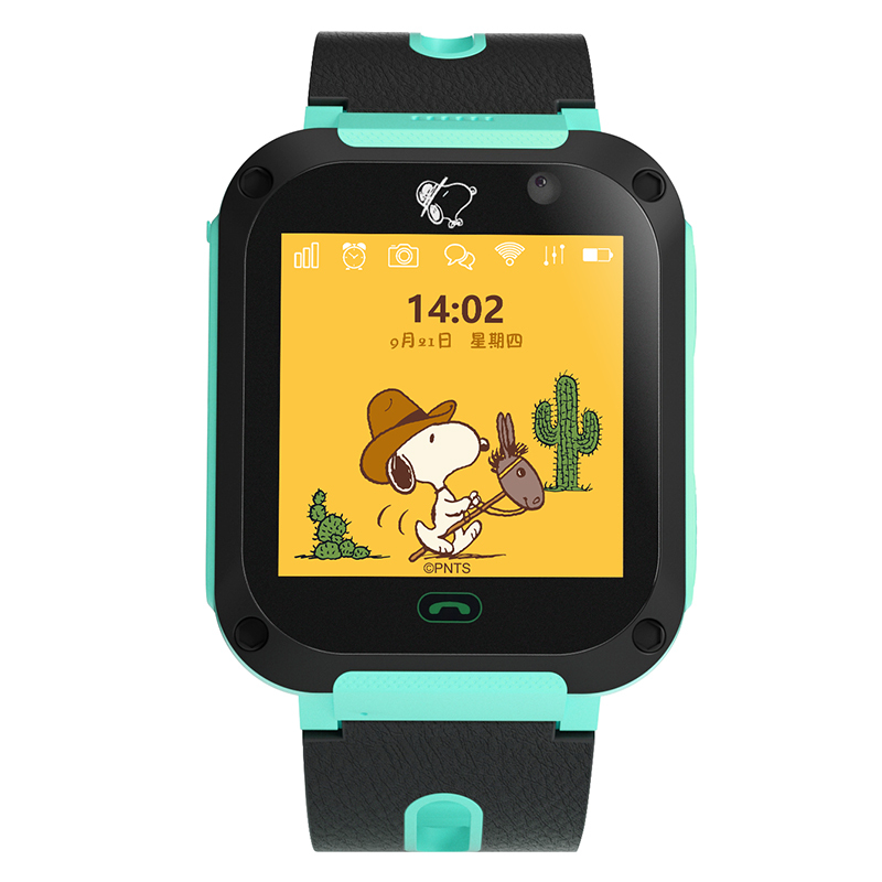 史努比(SNOOPY)儿童智能手表 电话手表定位手机 多功能儿童手表TD-02 G7绿色