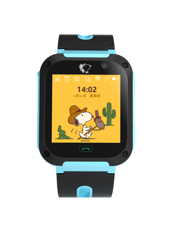史努比(SNOOPY)儿童智能手表 电话手表定位手机 多功能儿童手表TD-02 G7浅蓝色