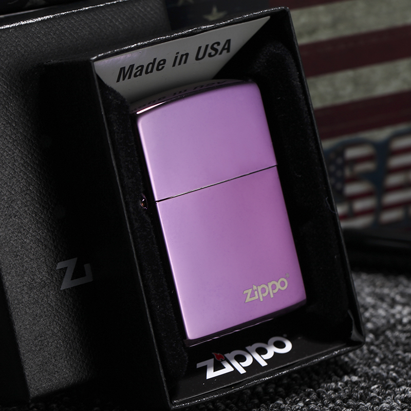 ZIPPO之宝ZP-24747ZL深紫商标 防风打火机专柜正品