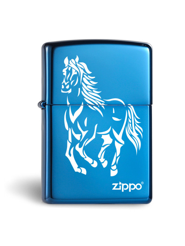 ZIPPO之宝ZP-20446ZL蓝宝商标防风打火机正品纯铜