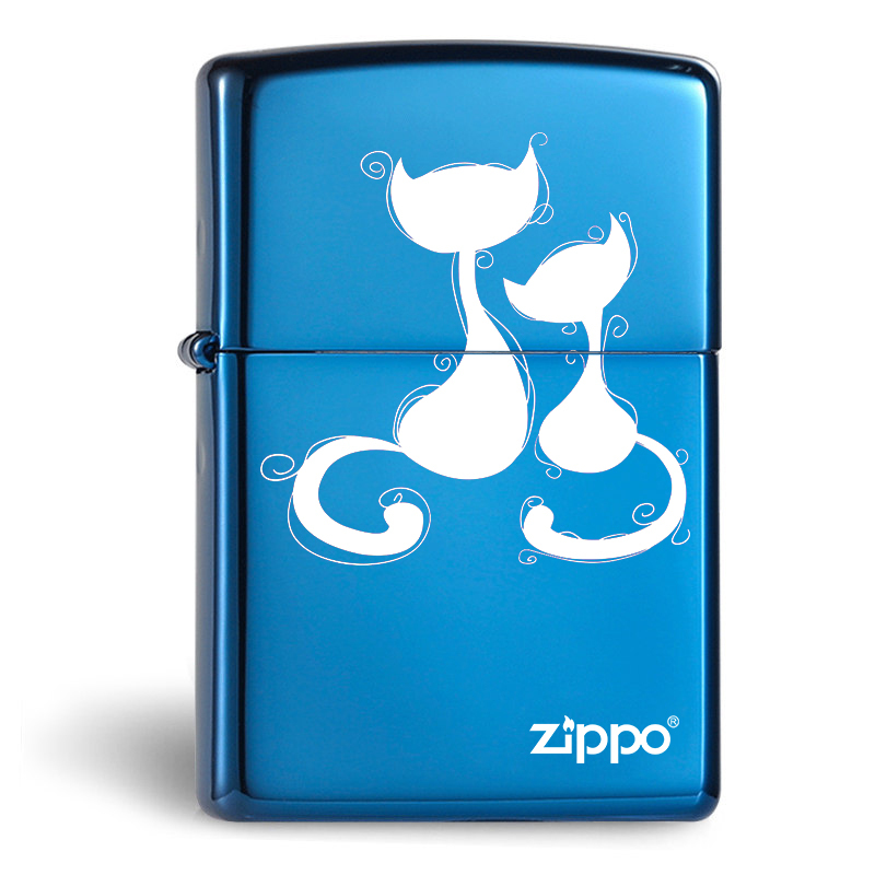 ZIPPO之宝ZP-20446ZL蓝宝商标防风打火机正品纯铜